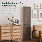 Cozy Castle Wood Room Divider, 3 Panels Folding Privacy Screen, 66.9'' Wall - Image 4