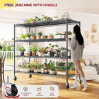 REIBII 75.6" H Storage Shelves Metal Shelving Unit - Image 4