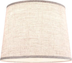GO&SO Large Oatmeal Linen Drum Lamp Shade - Image 5