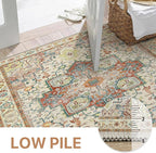 GENIMO 8x10 Area Rugs for Living Room, Machine Washable Non Slip Vintage Retro - Image 5