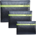 Fireproof Document Bag – 3 Pack Fireproof & Water- proof Document Organizer | by FRECOLSH