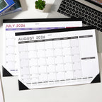 2027 Desk Calendar - July 2026 - December 2027, 17" x 12" Large Desk Calendar 2026-2027, 18 Months Desk Calendar, Desk Pad, Elegant Design