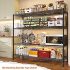 REIBII Storage Shelves 45.3''W Wire Shelving Unit 4 Tier Metal Shelves - Image 4