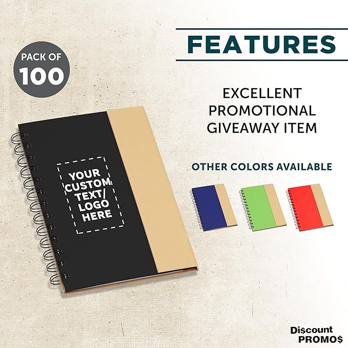 DISCOUNT PROMOS Custom Eco-Friendly Spiral Notebooks - Image 2