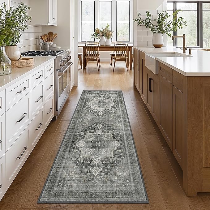 GENIMO 2x6 Runner Rugs for Hallway, Machine Washable Non Slip Vintage Rugs - Image 2