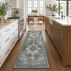 GENIMO 2x4 Runner Rugs for Hallway, Machine Washable Non Slip Vintage Rugs - Image 2