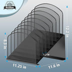 Inclined Desk File Organizer, 8-Section Upright Desk Organizer File Sorter - Image 2