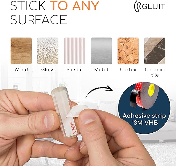 GLUIT Adhesive Desktop Cable Organizer Versatile Cord Holders Wire Clips and - Image 3
