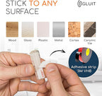 GLUIT Adhesive Desktop Cable Organizer Versatile Cord Holders Wire Clips and - Image 3