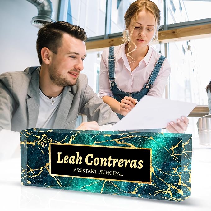 Personalized Name Plate for Desk Custom Acrylic Desk Name Plate Custom Employee - Image 4