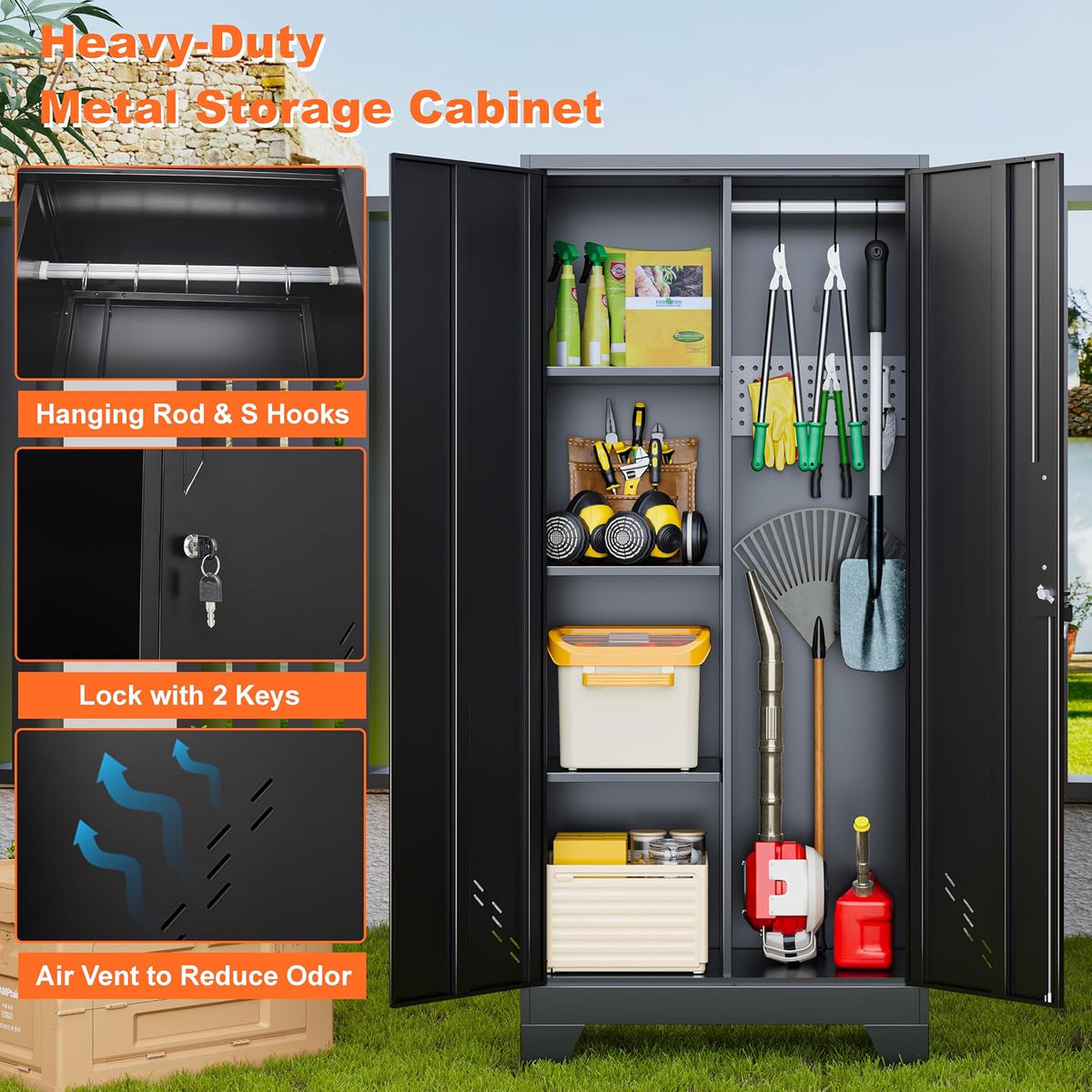 storage cabinet 61" h, metal outdoor sheds with showing dimensions