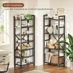 SUPERJARE Triple 4 Tier Bookshelf, Bookcase - Image 5