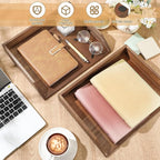 Beeveer 2 Pcs Wooden Letter Trays Wood Letter-Size Desk Organizer Heavy Duty 2 - Image 4