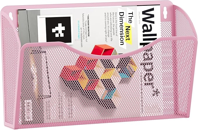 EasyPAG Single Pocket Wall File Organizer, Mesh Hanging File Folder Organizer by EasyPAG