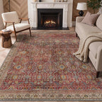GENIMO 6x9 Area Rugs for Living Room, Machine Washable Non Slip Vintage Rugs - Image 2