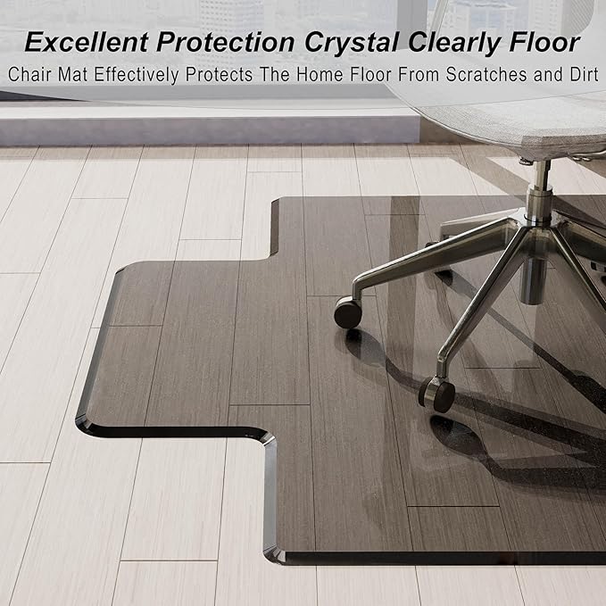 MESAILUP Beveled Edge Irregular Office Chair Mat - Image 4