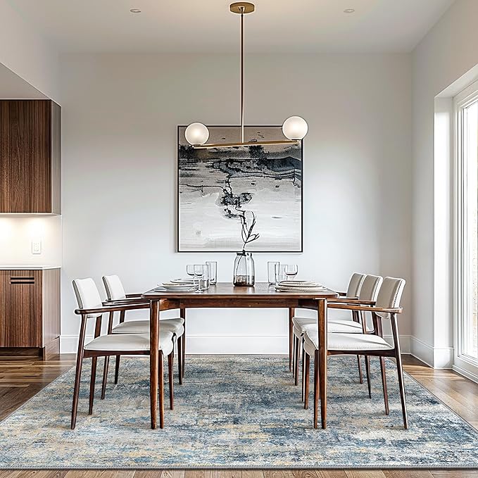 GENIMO Washable Area Rugs for Living Room, 8x10 Modern Non Slip Rugs, Low Pile - Image 4