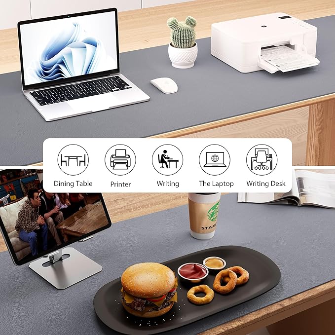Aothia Leather Desk Pad Protector, Office Desk Mat, Large Mouse Pad, Laptop - Image 6