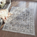 Rugcomf Area Rug 4x6 Rug Washable Boho Rugs Non Slip Low Pile Soft Floral Small by Rugcomf