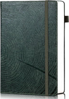 CAGIE Lined Journal for Women & Men, Tree Growth Ring Leather Bound Journal by CAGIE