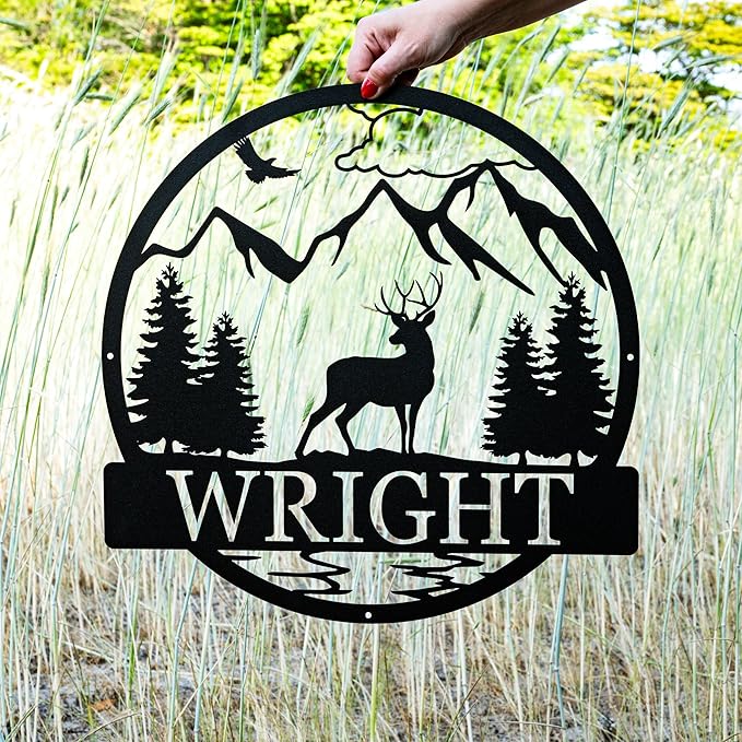 Custom Deer Outdoor Cabin Sign | Mountain Decor | Hunting Gift - Image 4