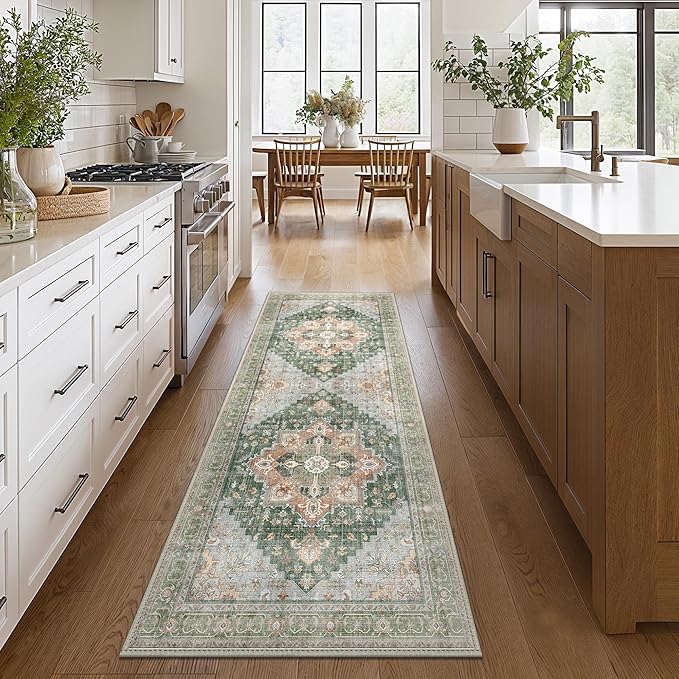 GENIMO 2x7 Runner Rugs for Hallway, Machine Washable Non Slip Vintage Rugs - Image 2