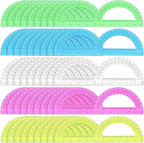 100 Pieces Protractors Bulk Plastic 180 Degrees 6 Inch Translucent Protractors by Unknown