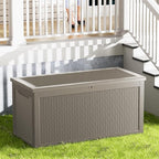 Decksplore 320 Gallon Outdoor Storage Box Waterproof Lockable Resin Deck Box - Image 2