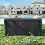 Decksplore Outdoor Storage Box Waterproof, 200 Gallon Lockable Resin Large Deck - Image 7