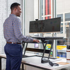 Ergotron – WorkFit-TL Standing Desk Converter, Dual Monitor Sit Stand Desk Riser - Image 5