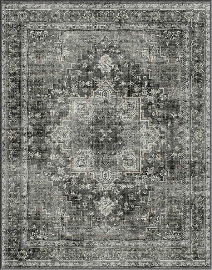 GENIMO 8x10 Area Rugs for Living Room, Machine Washable Non Slip Vintage Rugs - Image 7