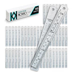 6 Inch Metal Ruler Bulk Set by NOKKO
