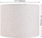 Set of 2 Drum Lampshades for Table, Floor & Bedside Lamps - Image 2
