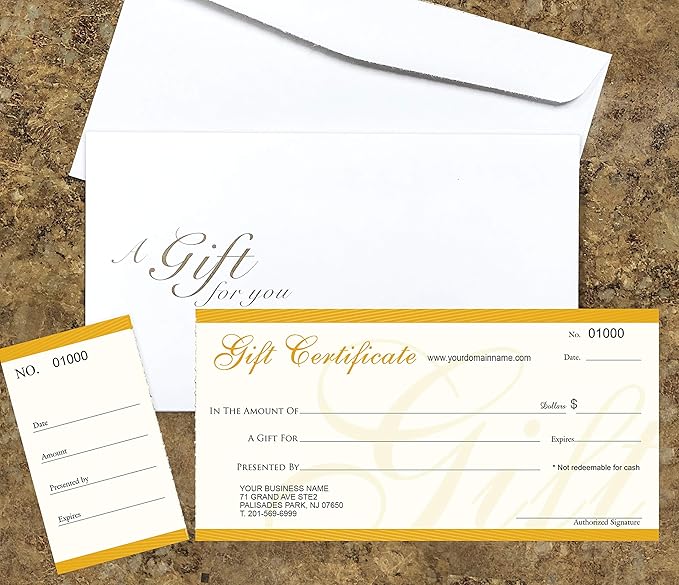 Custom Gift Certificates Cards by Impactonlineprinting