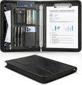 zippered padfolio with 3-ring binder & clipboard, pu, main product view