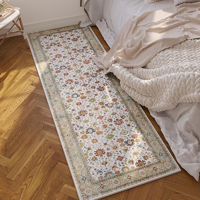 Rugcomf Runner Rug for Hallways Kitchen Rug Non Slip 2'6''x8' Washable Rugs - Image 5