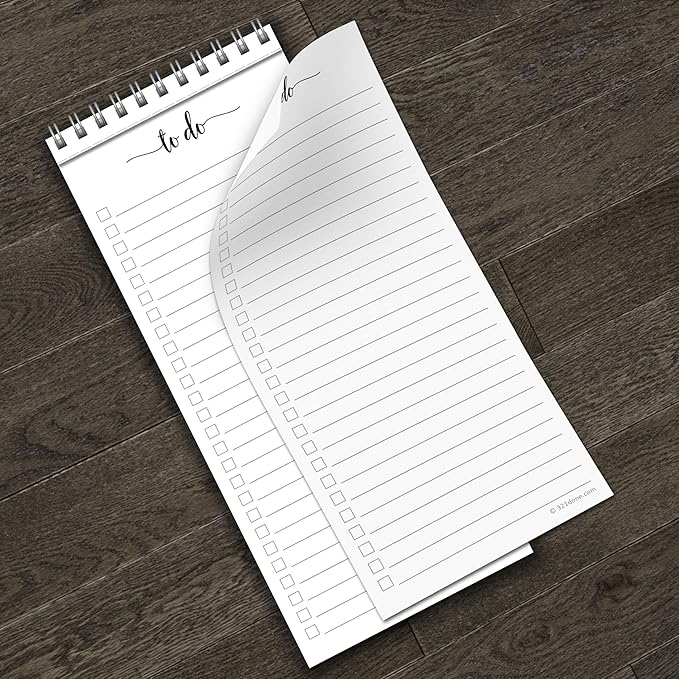 321Done Skinny to Do List Notepad, 3.7x8.5 Spiral - Image 4