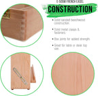 u.s. art supply newport large adjustable wood desktop showing dimensions