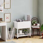 Mobile File Cart with Lock, Rolling File Cabinet Hanging Letter/Legal File - Image 6
