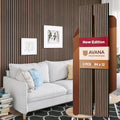Avana Acoustic Wood Wall Panels – 94.4 X 12.6 Inch Walnut Acoustic Panels 2 PCs
