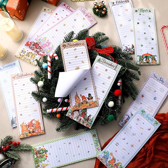 Eaasty 12 Pcs Seasonal Holiday Magnetic Notepads - Image 7