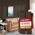 Avana Acoustic Wood Wall Panels – 47.2 x 12.6 Inch Dark Walnut Oak Acoustic