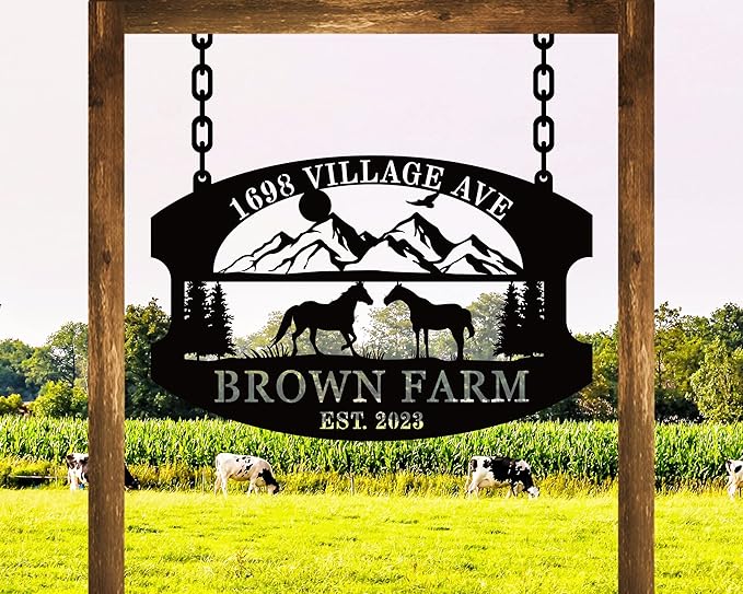Custom Farmhouse Metal Sign | Personalized Last Name & Established Date Farm - Image 2