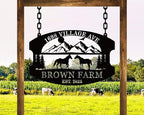 Custom Farmhouse Metal Sign | Personalized Last Name & Established Date Farm - Image 2