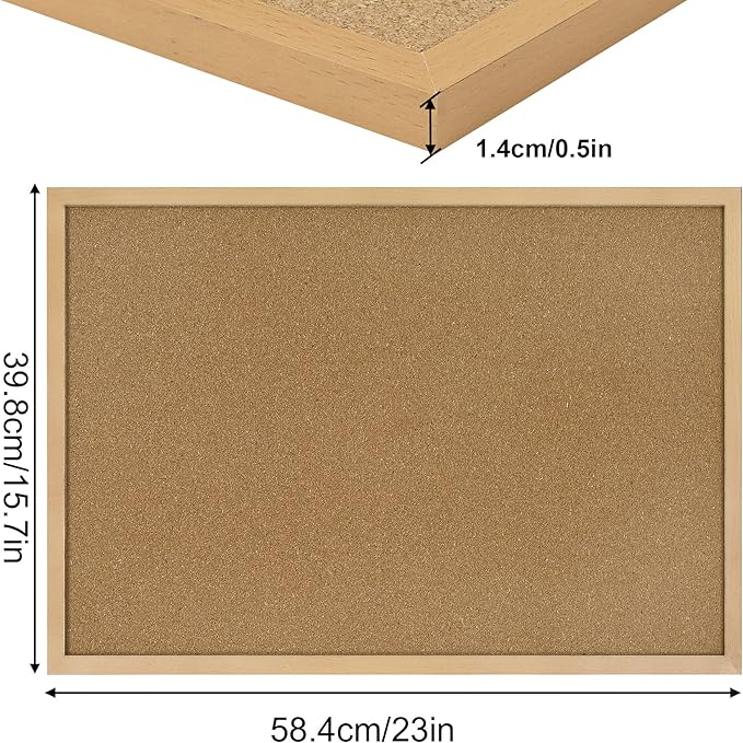 Cork Board Bulletin Board 23 x 15.7Inches - Image 2