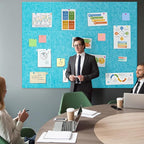 AKTOP Cork Board Bulletin Board 47"x35", 12 Pack Removable Felt Cork Board Tiles - Image 2