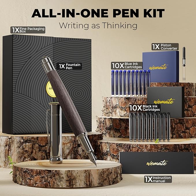 WEMATE Fountain Pen Set, Fine Nib - Image 7