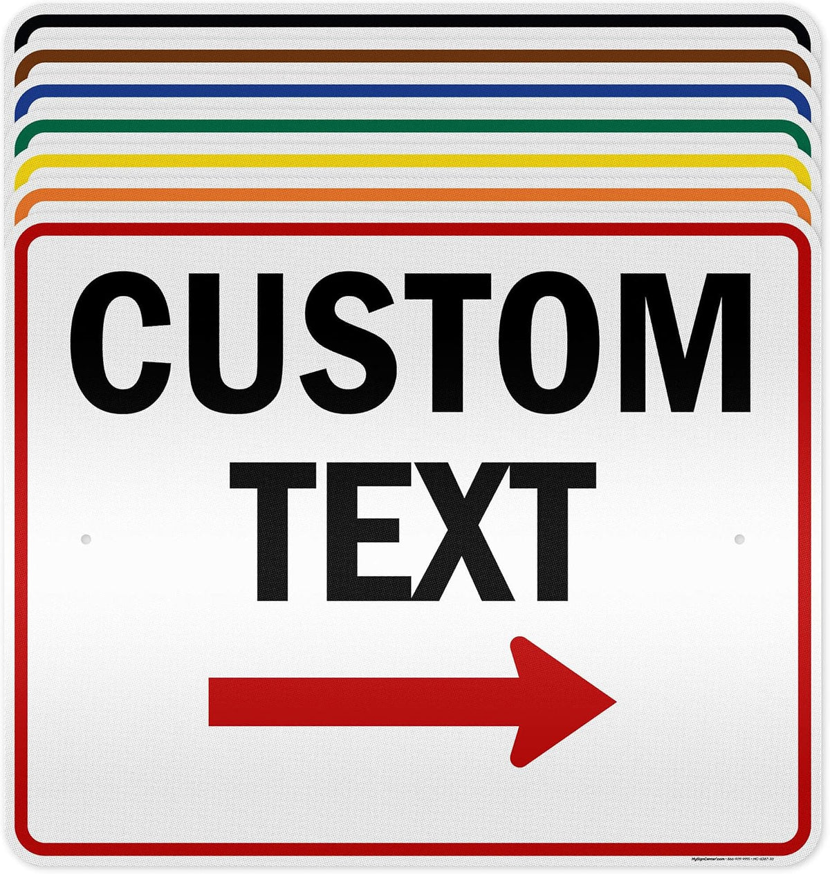 Custom Arrow, Custom Directional Sign, Right Arrow, 24x30 Inches, 3M EGP