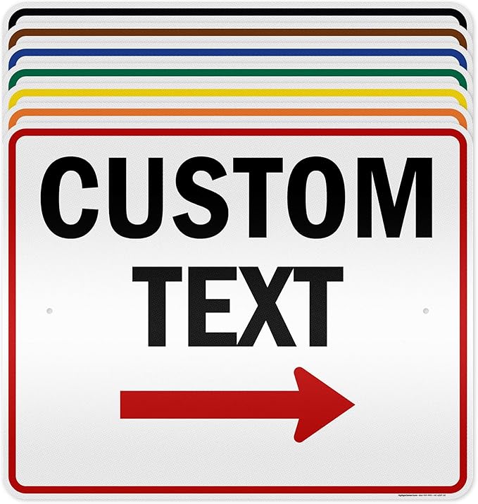 Custom Arrow, Custom Directional Sign, Right Arrow, 24x30 Inches, 3M EGP by MySignCenter
