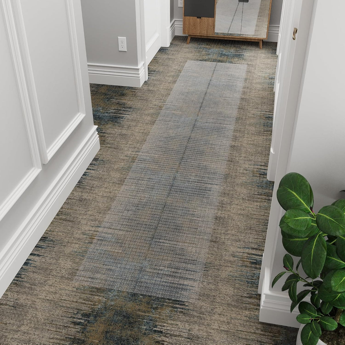 Ottomanson Aisle Runner Protector 26" x 24' – Non Slip Waterproof Cl...